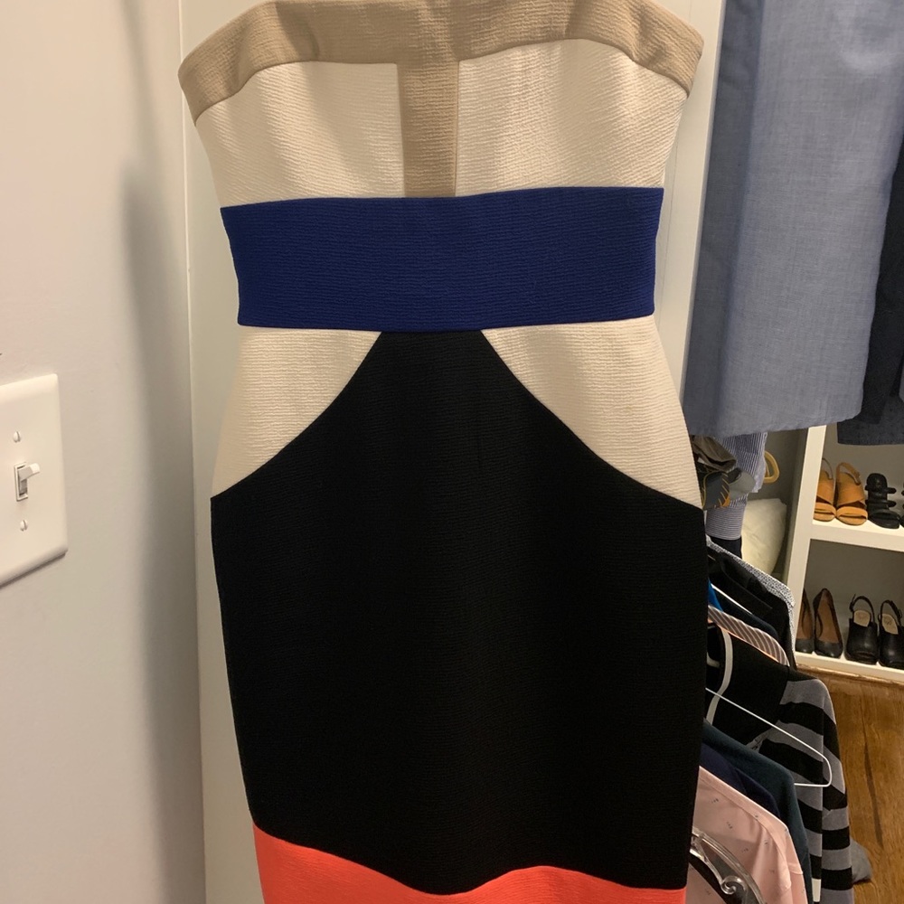 BCBG Max Azria strapless cocktail dress